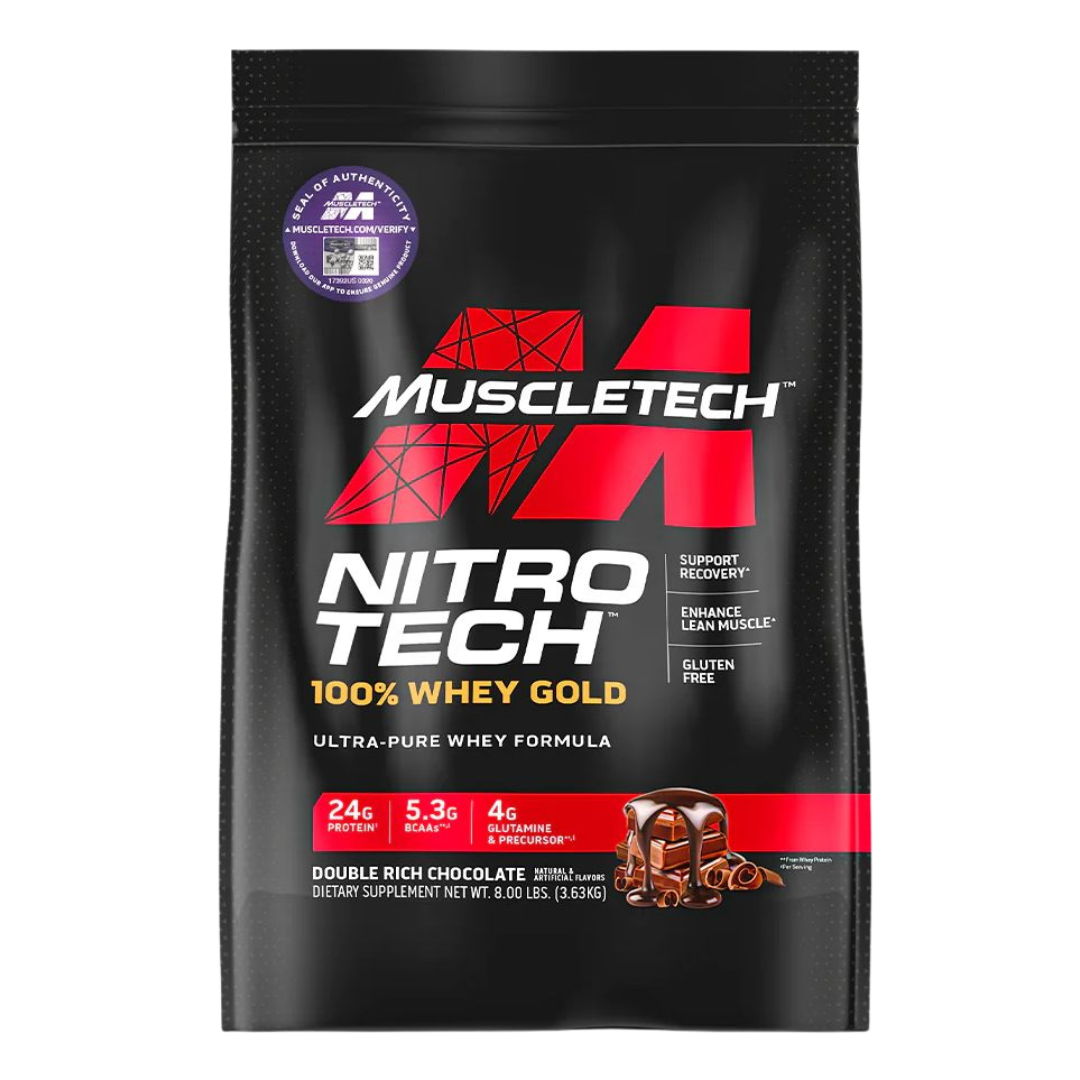 MUSCLETECH NITRO TECH WHEY GOLD 8LB D.R CHOC