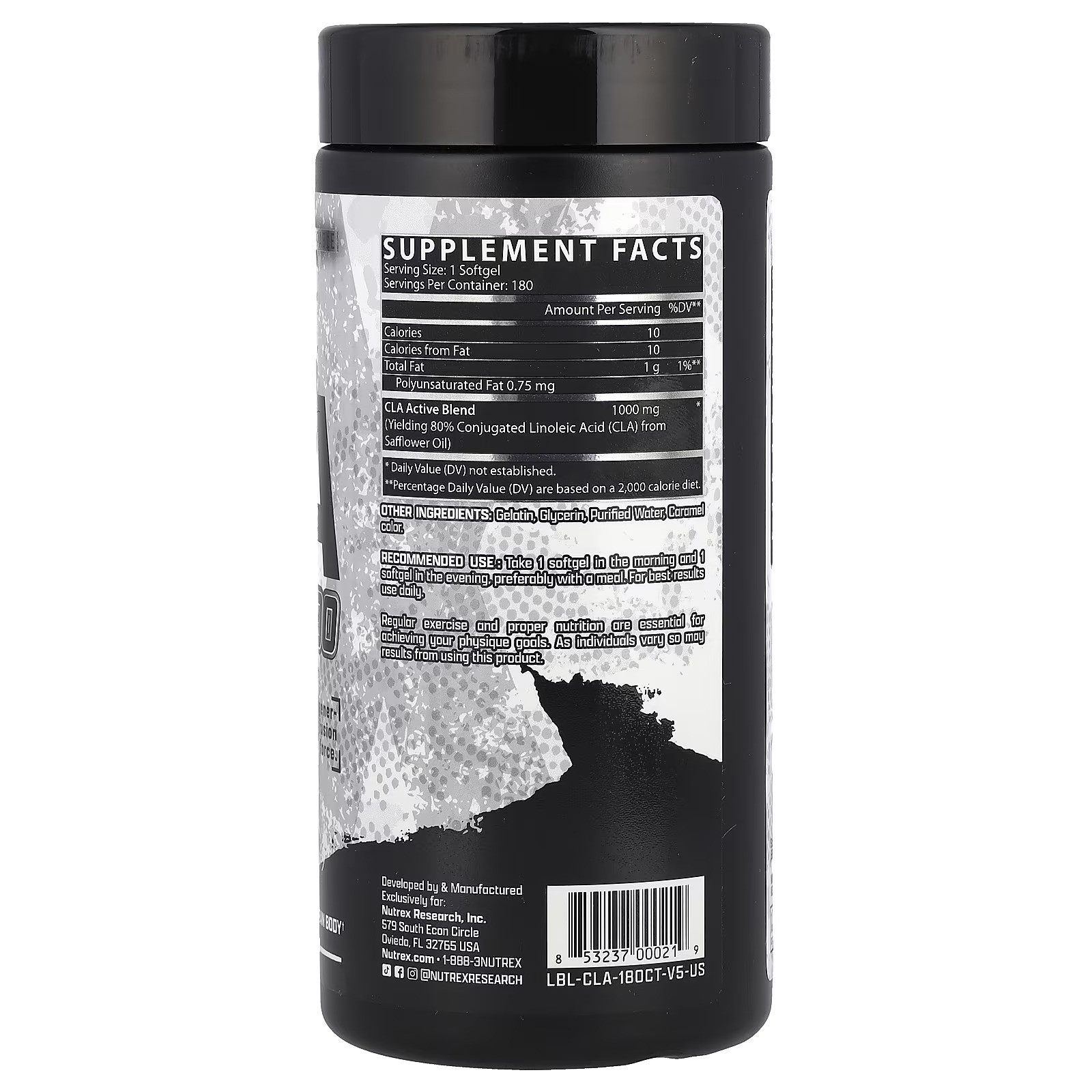 Nutrex Research, CLA 1000, 1,000 mg, 180 Softgels