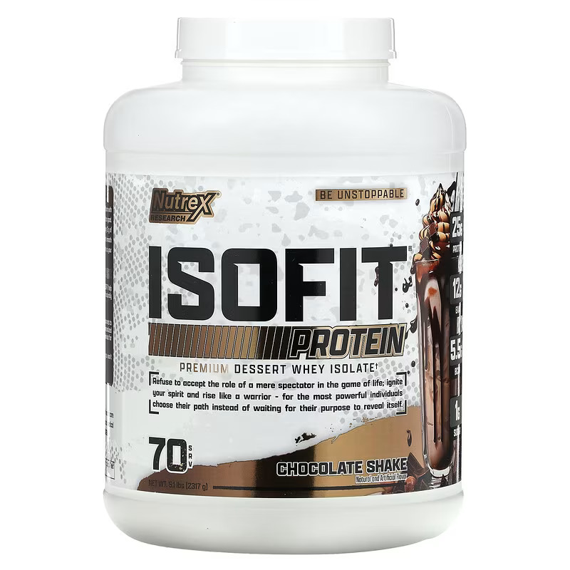 Nutrex Research, IsoFit 5LB 70Ser, Chocolate Shake