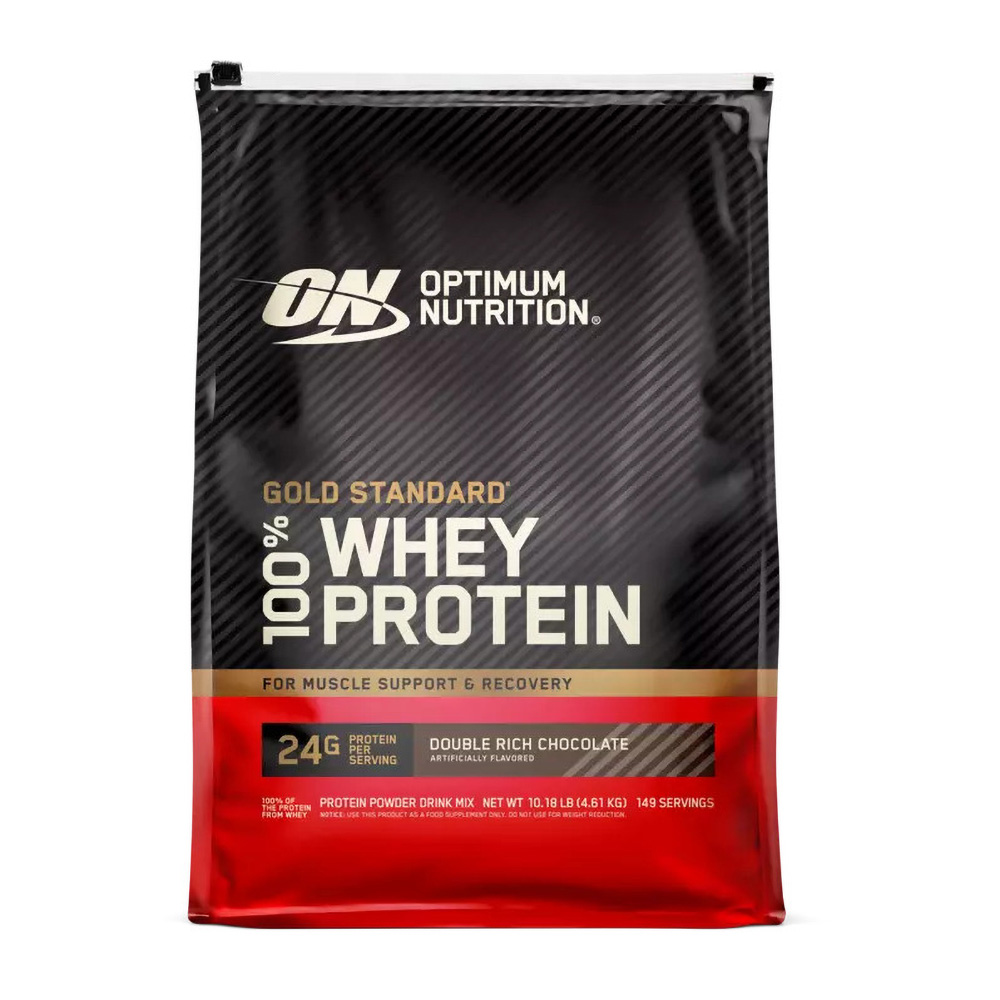 OPTIMUM NUTRITION GOLD STANDARD 100% WHEY PROTEIN DOUBLE RICH CHOCOLATE FLAVORED 10LB