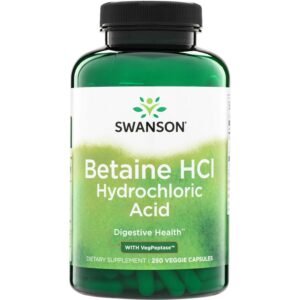SW BETAINE HCL ACID W/VGPEPT 250CAP