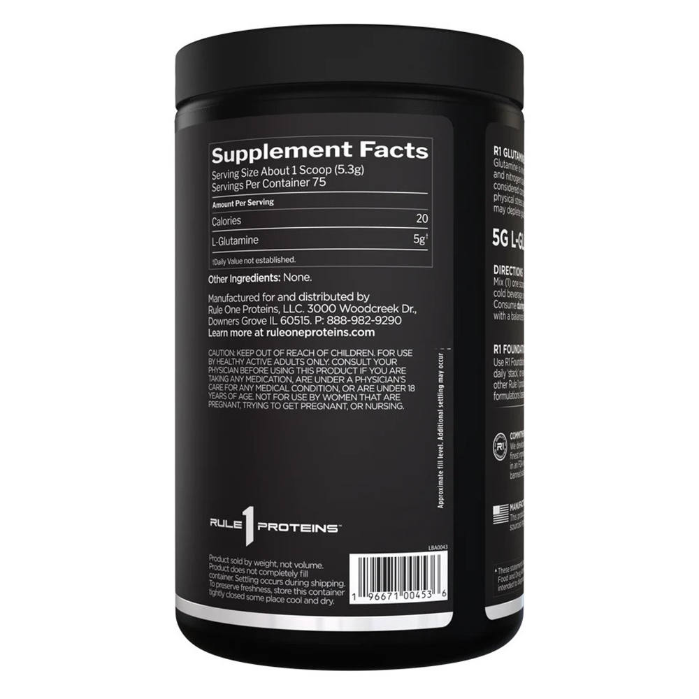 Rule1-Glutamine-Unflavored-75Srv